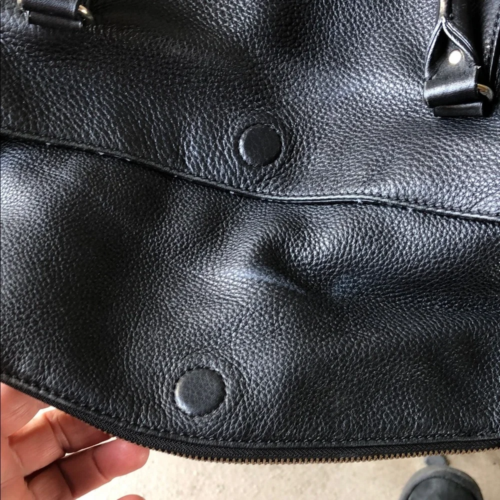 kate spade Black Leather Satchel with Gold Hardware